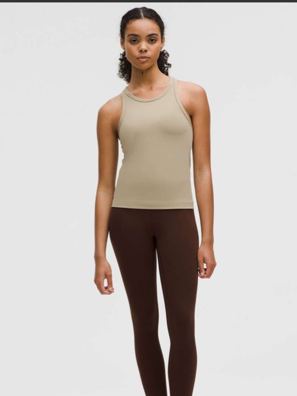 Lululemon Align Waist-Length Racerback Tank Top Sheer Oak size: 10 - Picture 2 of 5